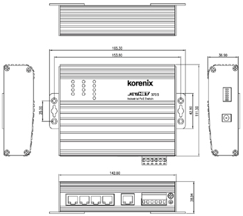 Korenix¿ÆÂåÀíË¼(±±¶ûµç×Ó¼¯ÍÅ) JetNet 3705/3705-w 5¿Ú·ÇÍø¹ÜÐÍ¹¤ÒµPoEÒÔÌ«Íø¹©µç½»»»»ú