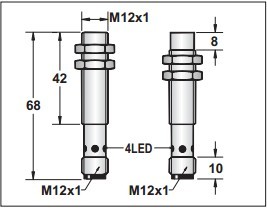 M12È«½ðÊô½Ó½ü¿ª¹Ø³ß´çÍ¼